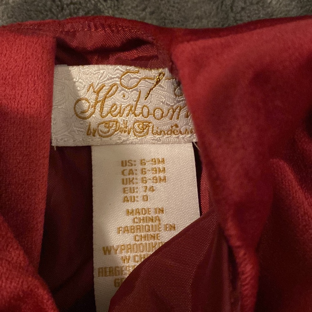 Heirloom Polly Flinders velvet dress size 6/9m - Picture 3 of 3